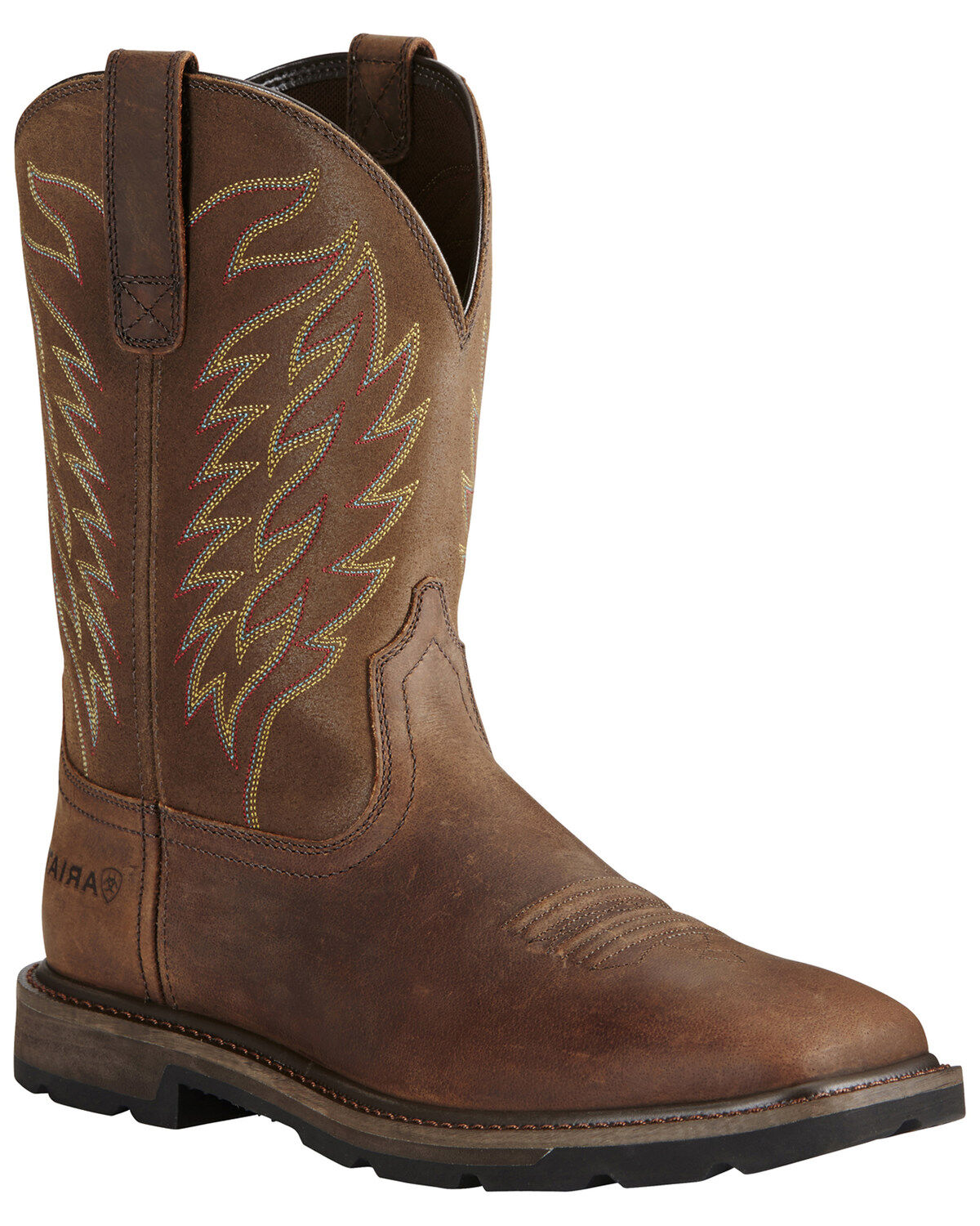 Image #1 - Ariat Men's Groundbreaker Western Work Boots - Steel Toe, Brown, hi-res