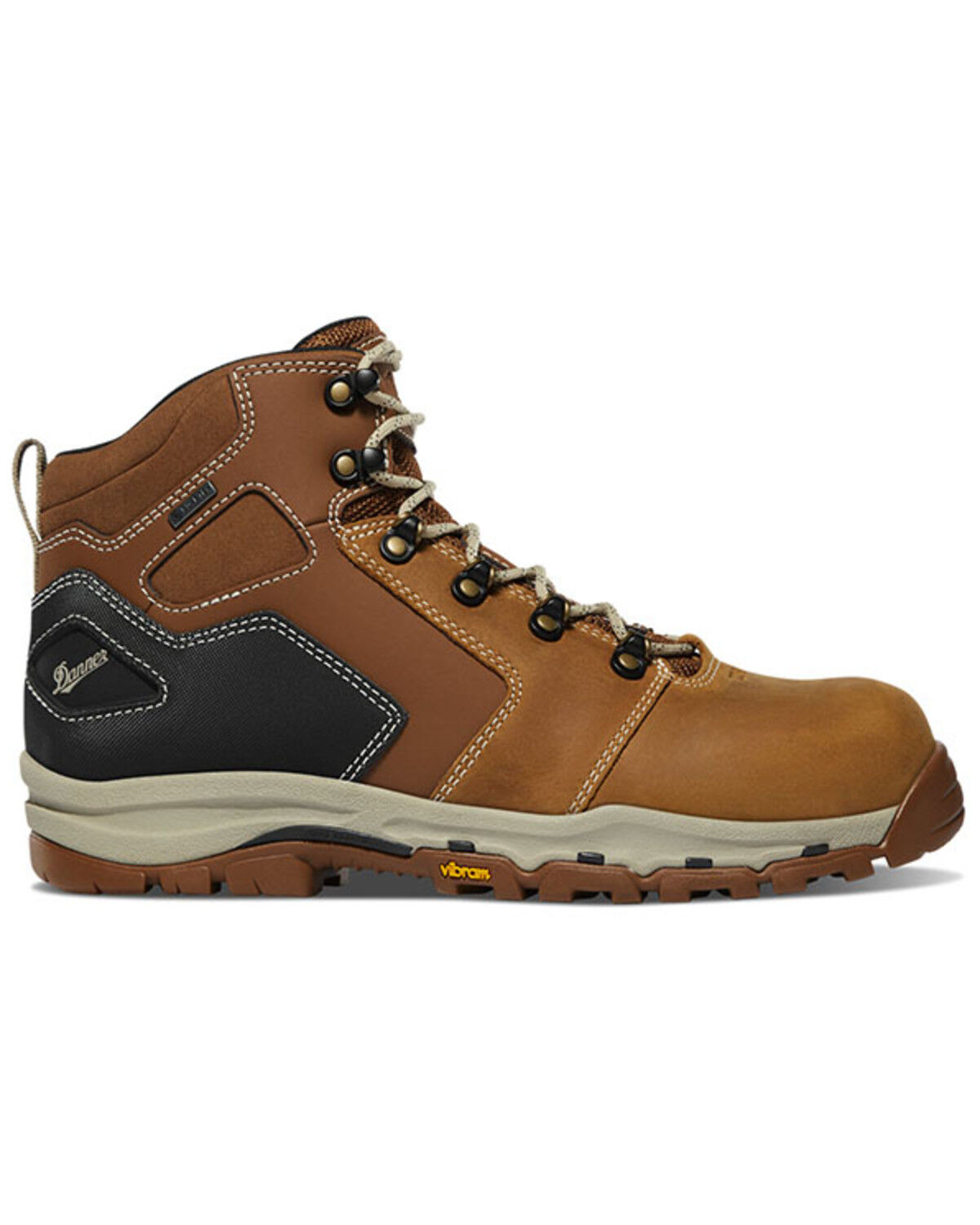 Image #2 - Danner Men's 4.5" Vicious Waterproof Work Boots - Composite Toe, Black/tan, hi-res