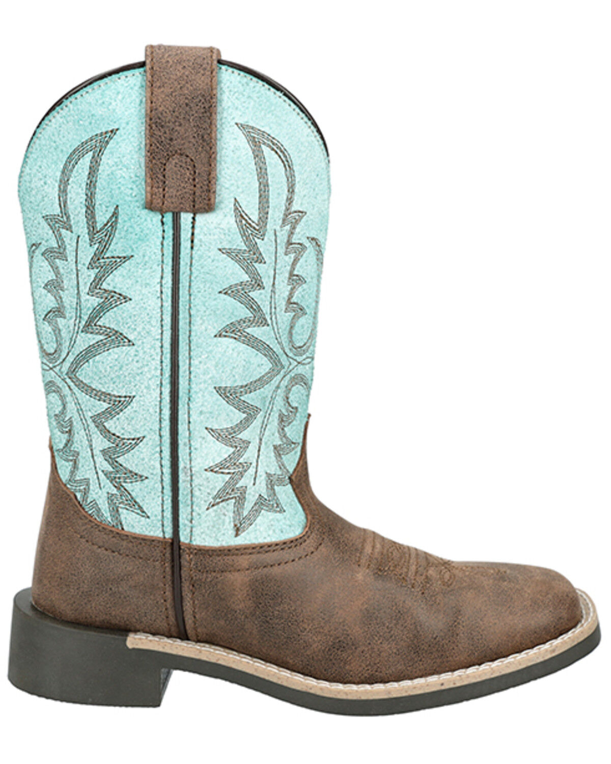 Image #2 - Smoky Mountain Girls' Rustic Rider Western Boots - Broad Square Toe, Brown, hi-res